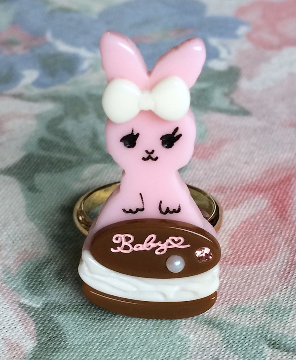 pink bunny ring