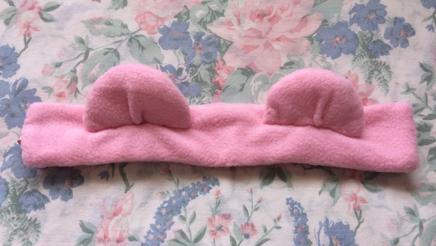 pink bear ear headdress