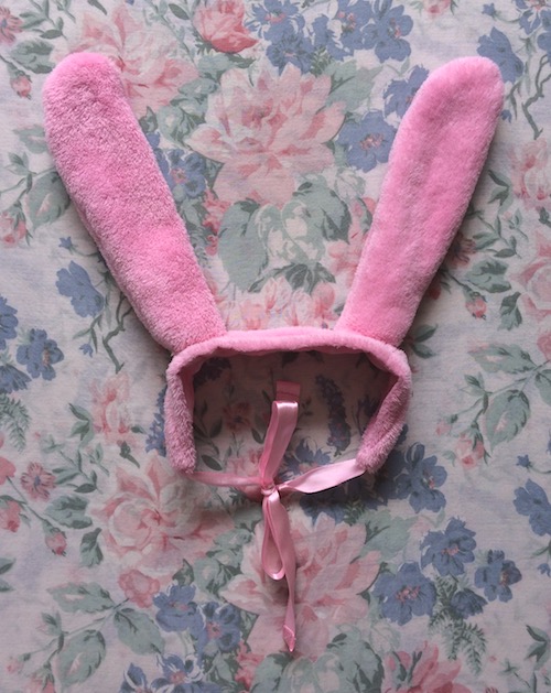 pink bunny ear headdress