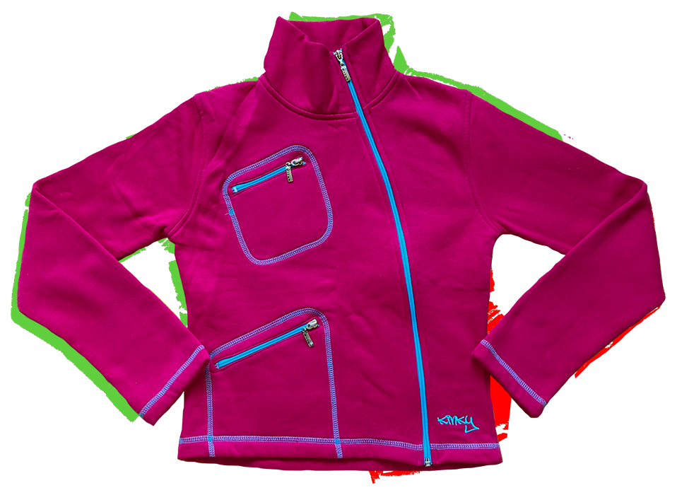pink zip hoodie