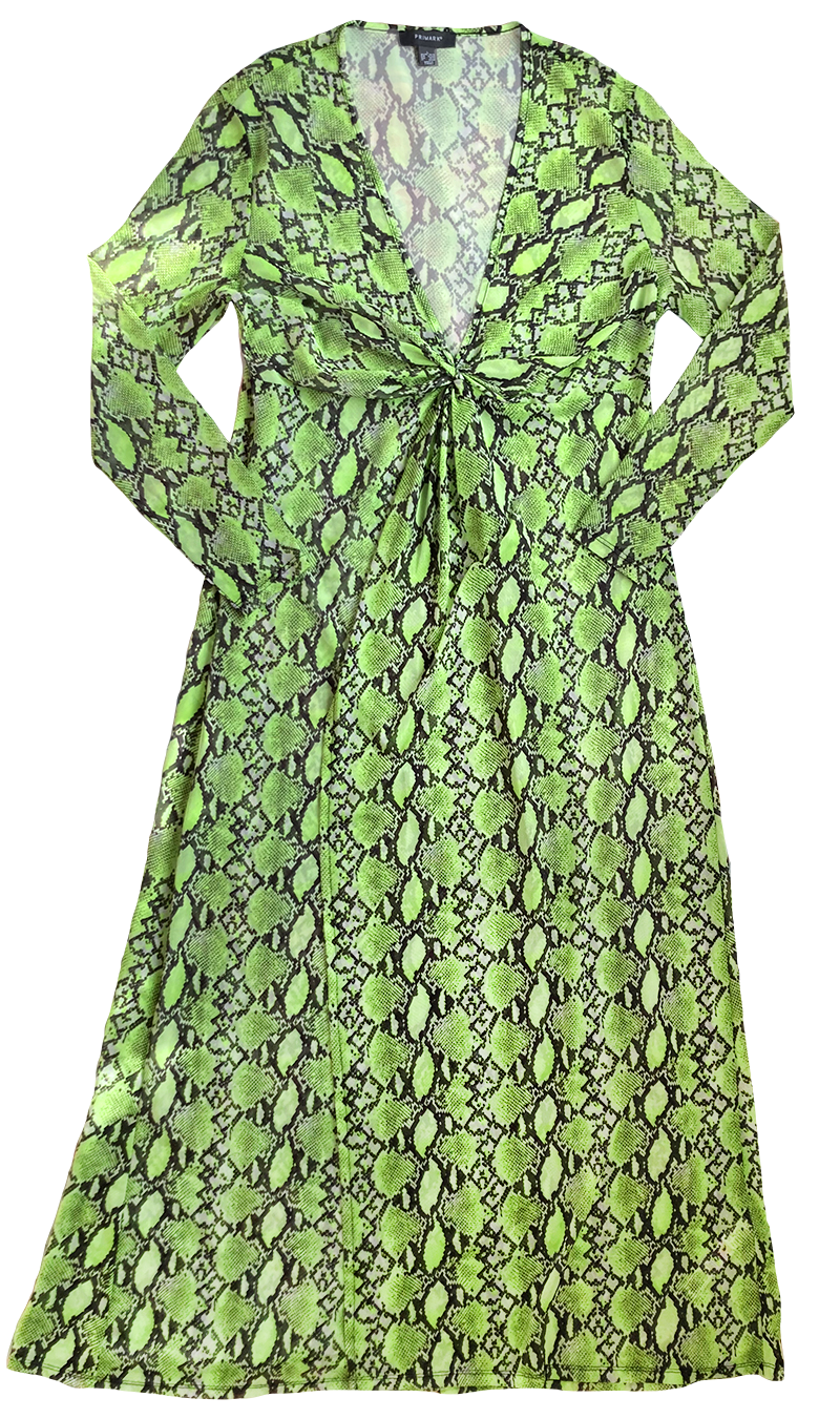 snakeprint dress