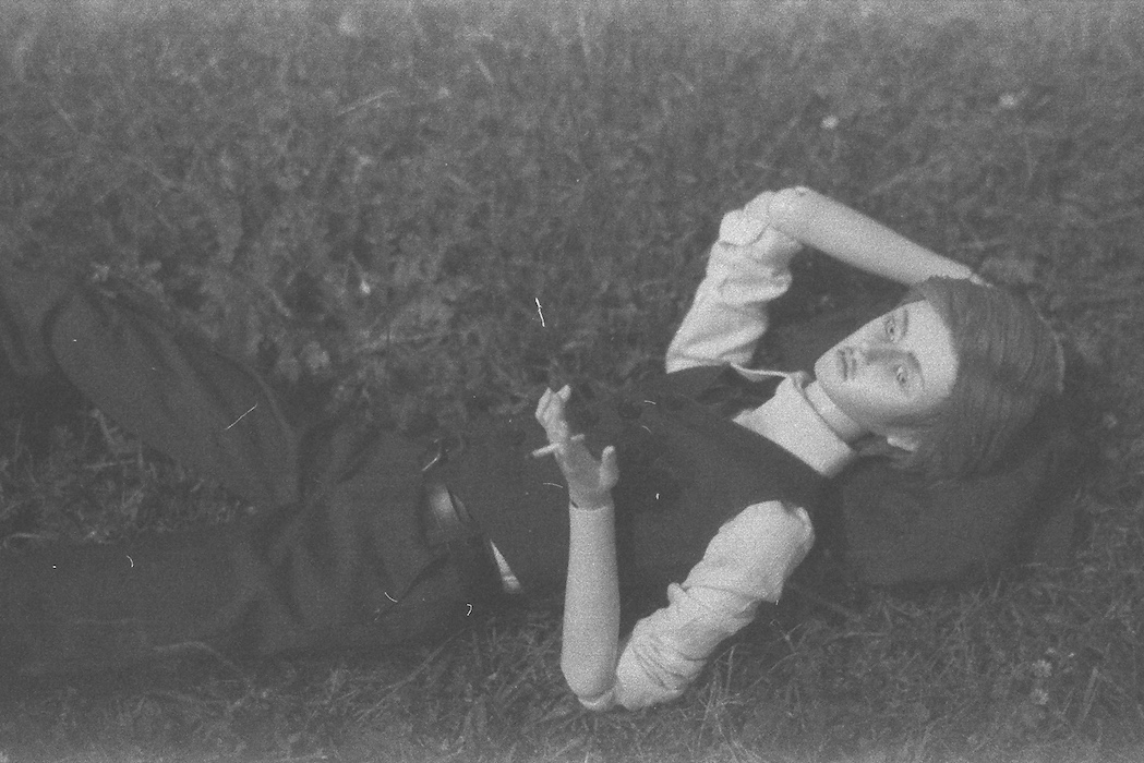 laying in grass 1