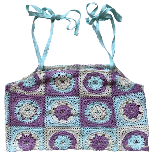 multicolour crochet crop top