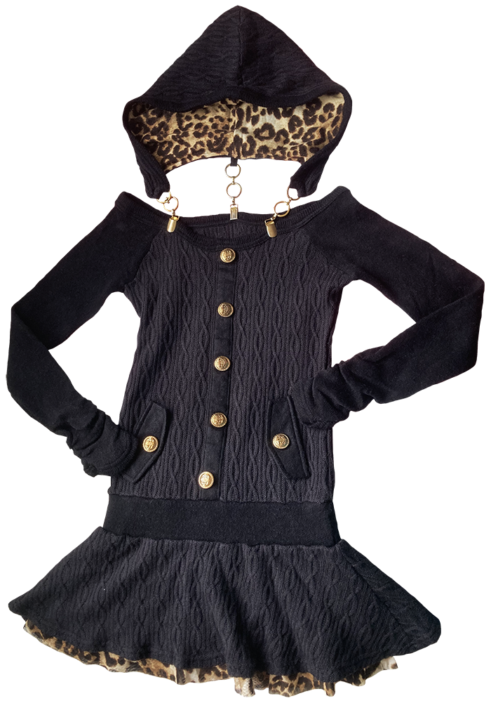 black knitted dress