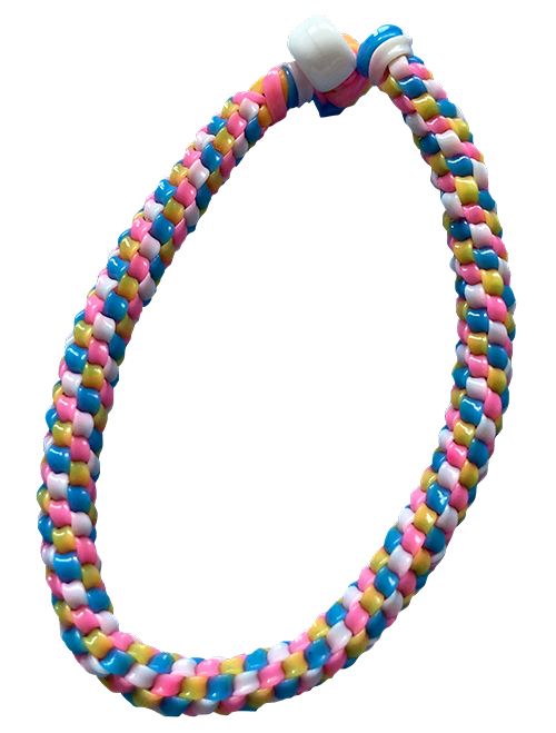 multcoloured woven bracelet