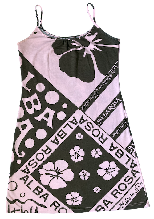 pink x brown alba rose dress