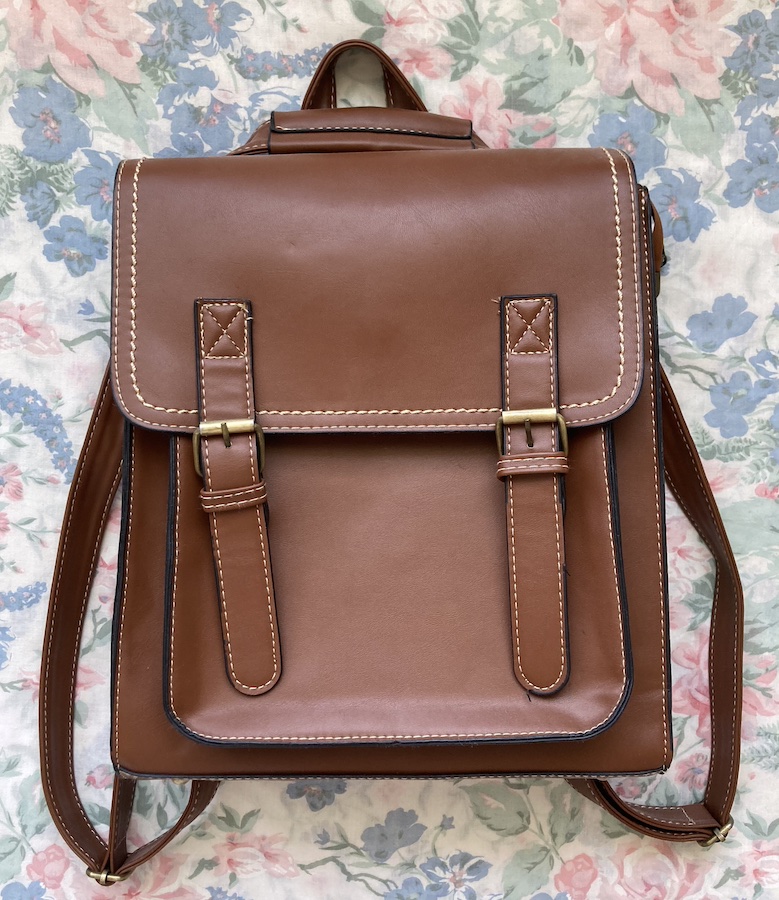 brown satchel