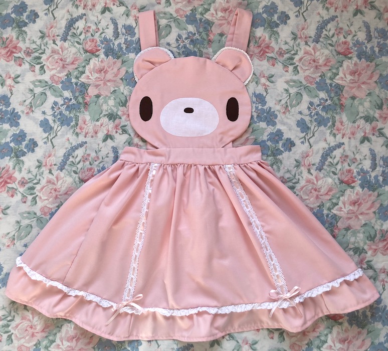 pink gloomy bear apron