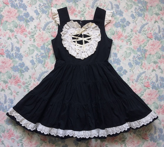 black and white heart front jsk