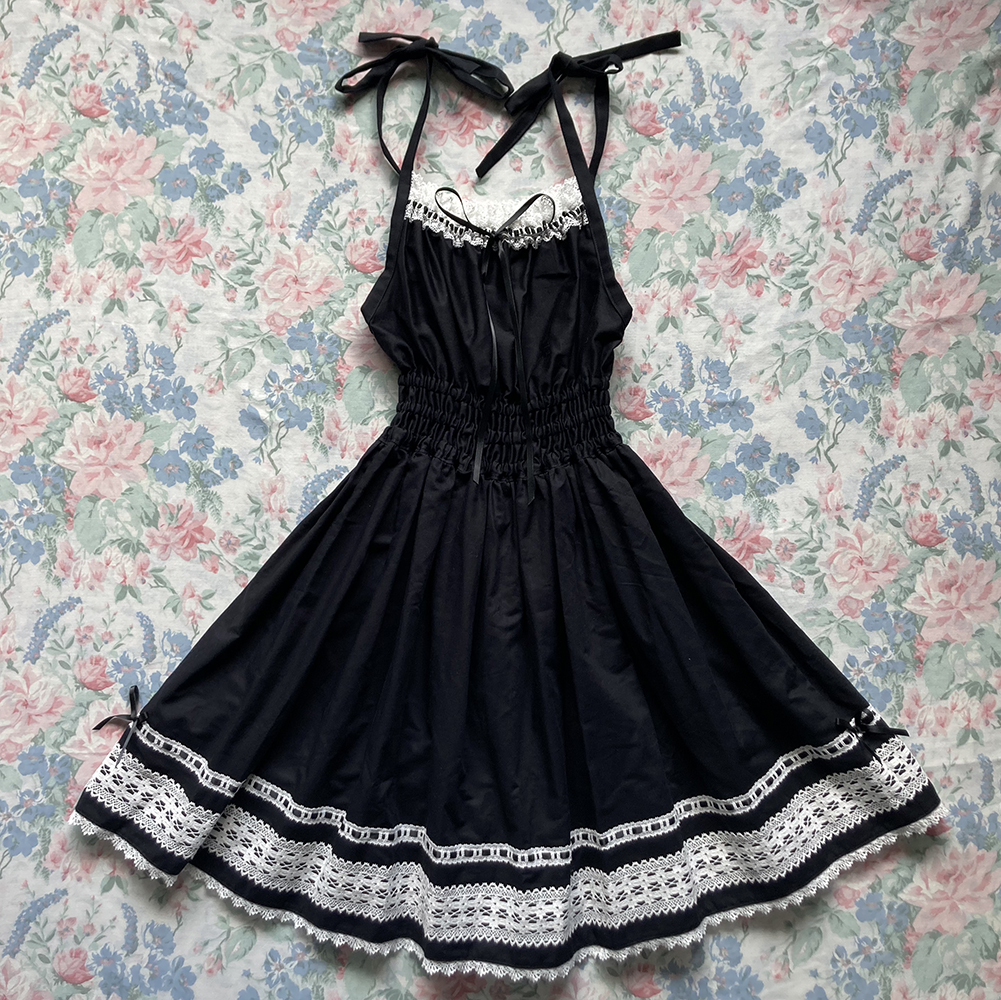 black and white dress