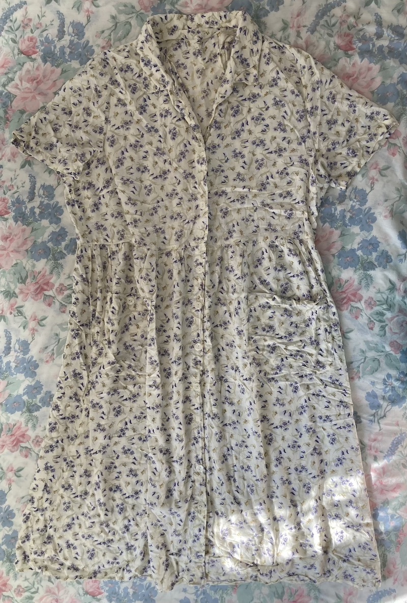 cream floral dress