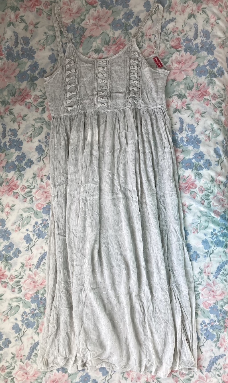 pale grey dress