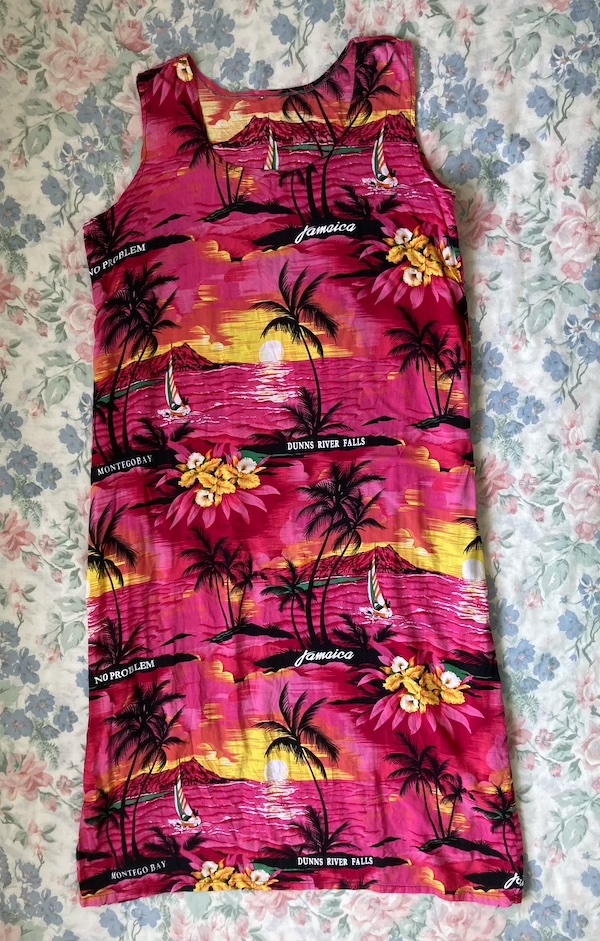 pink tropical dress