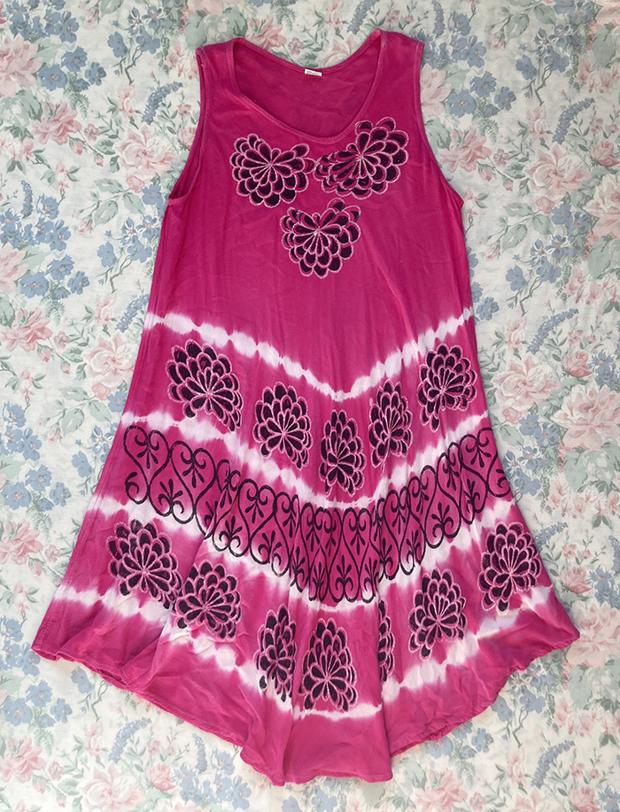pink tie dye dress