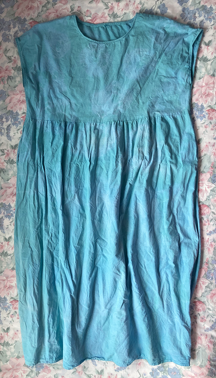 green tie dye dress