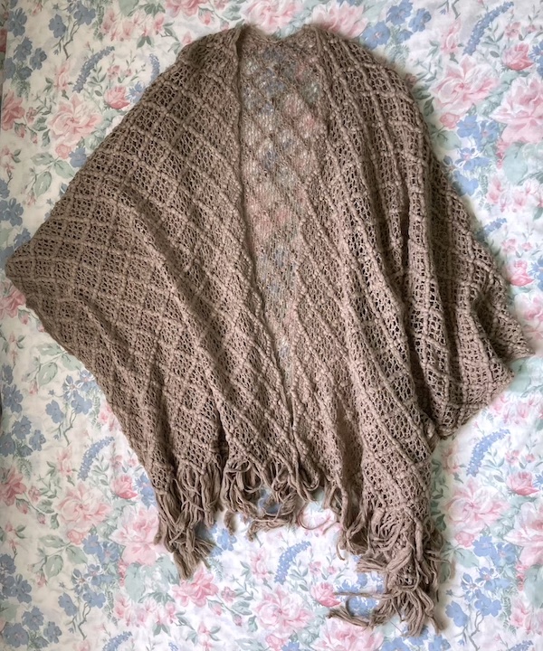brown shawl