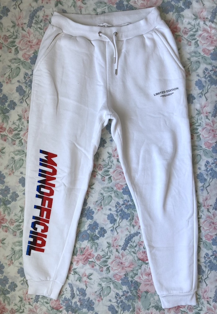 white joggers