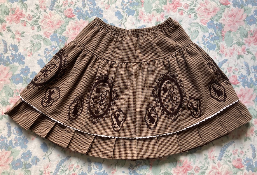 brown houdstooth skirt