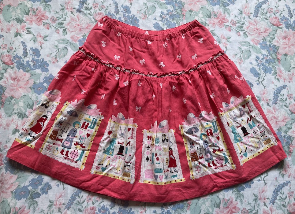 coral pink bunny skirt