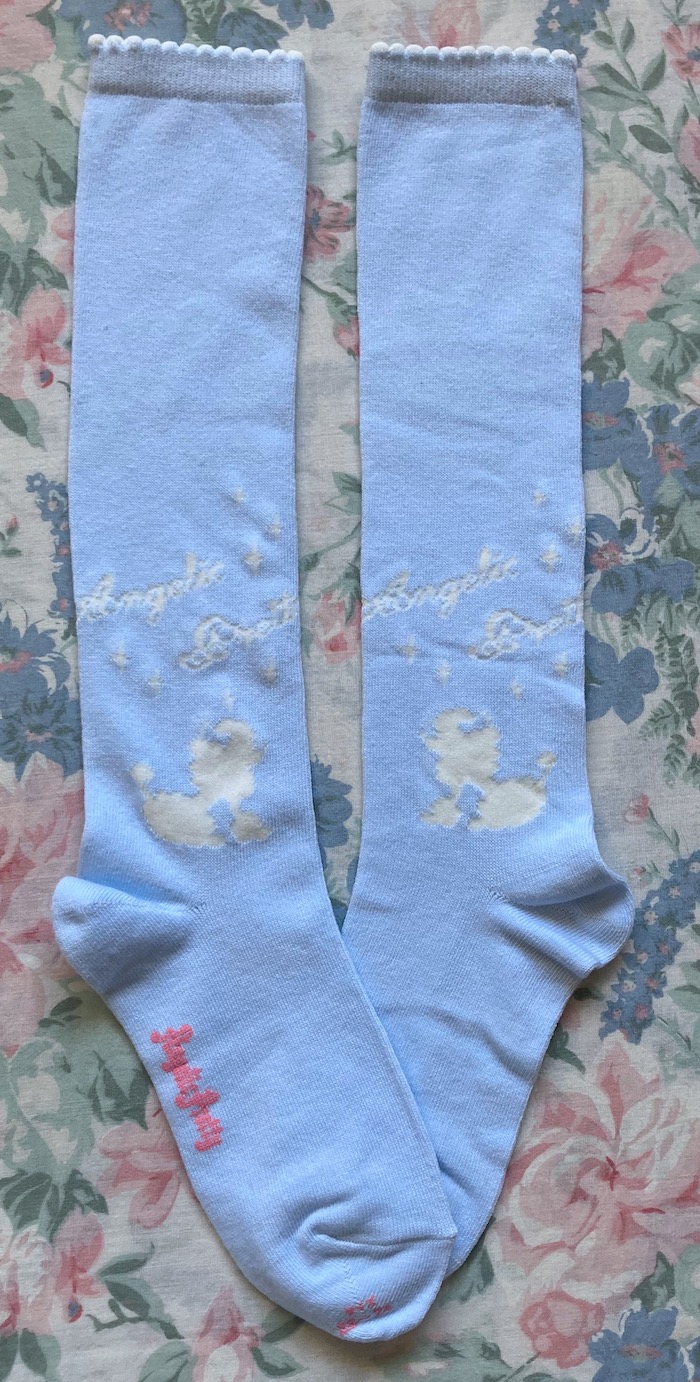 blue poodle socks