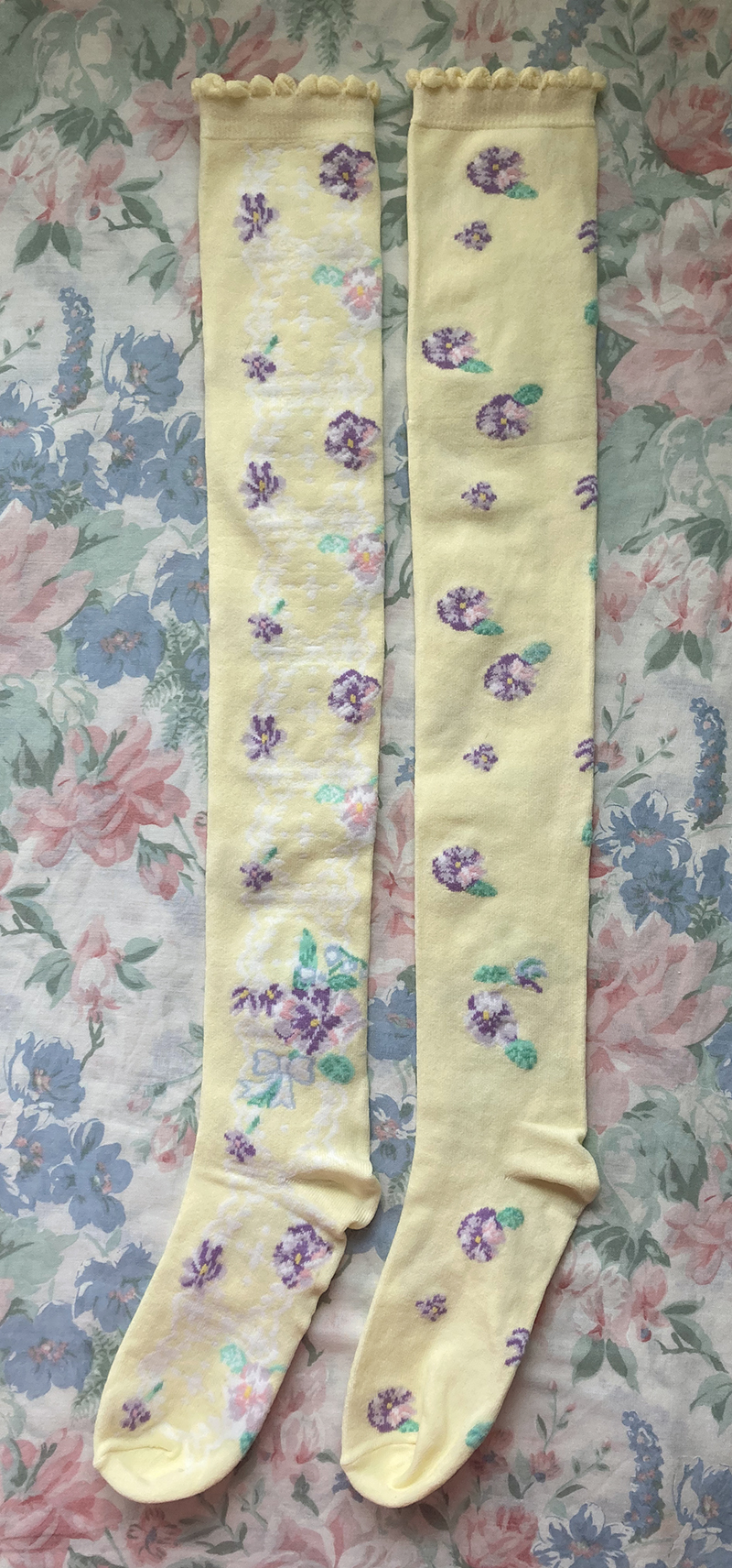 sugar pansy socks