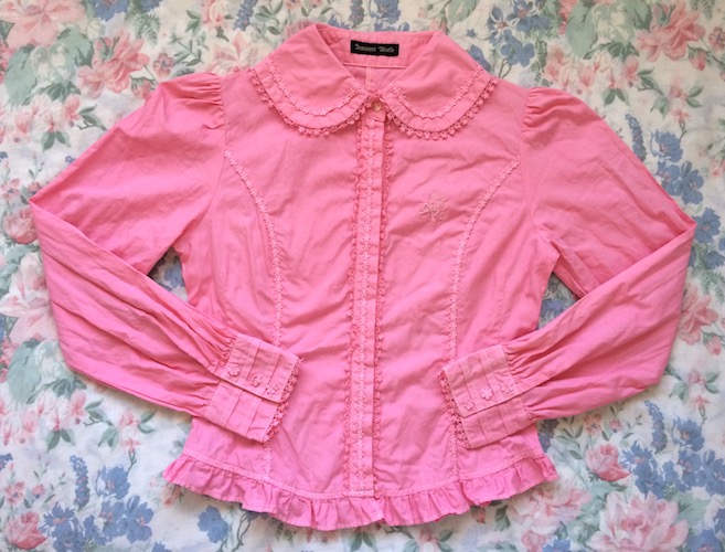 pink bird blouse
