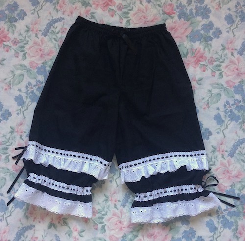 black and white bloomers