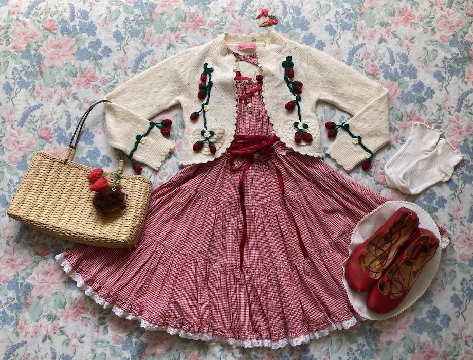 red gingham coord