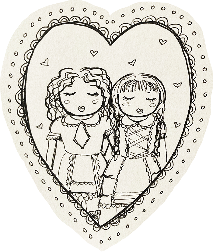 girlfriends heart doodle