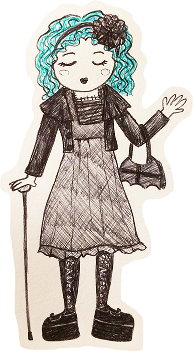 goth coord doodle