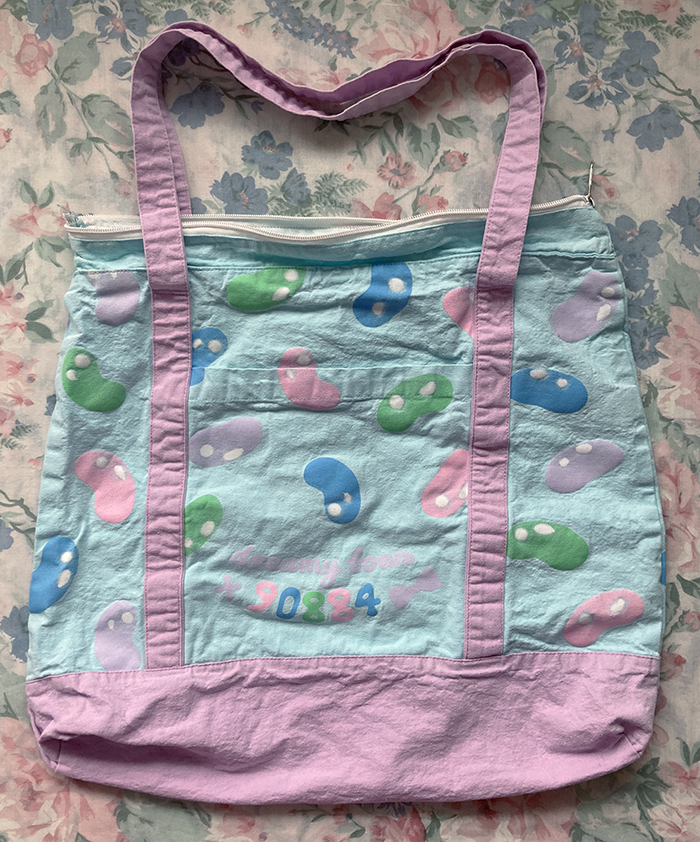 mint jelly bean bag