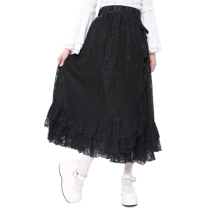 long lace skirt