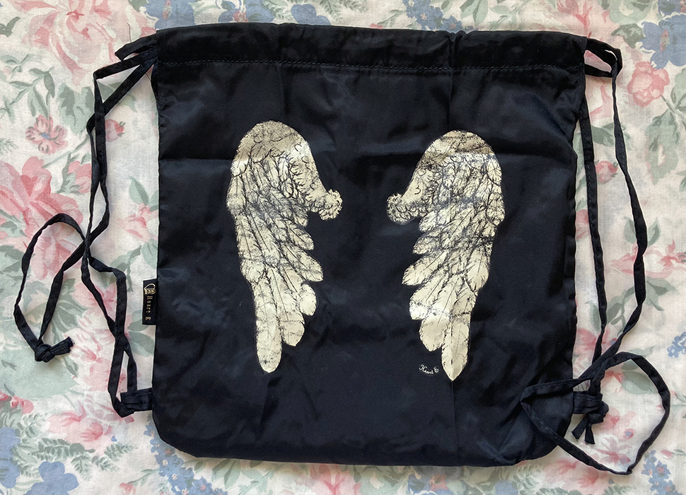 wing print backpack